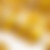 10pcs picasso brun opale jaune rustique plat rond à facettes feu poli rondelle verre tchèque perles  sku-41518