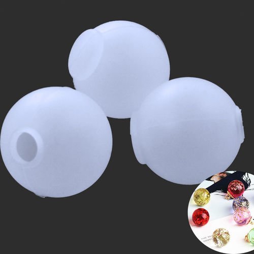 1pc tour de la sphère pendentifs perles de bijoux en silicone de moule de réglage du support époxy r sku-41999