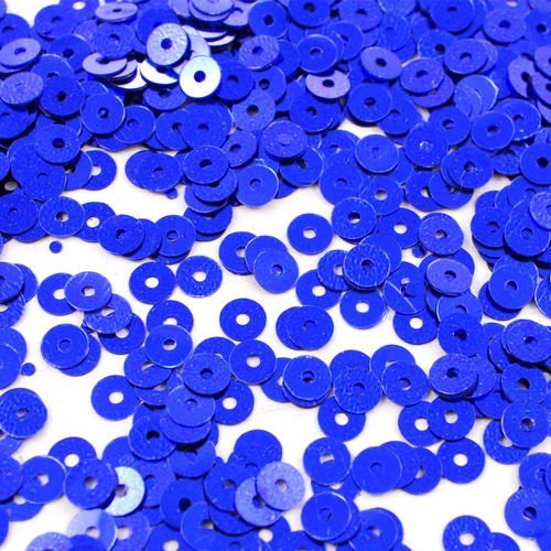 20g métallique royal bleu rond plat paillettes confettis à coudre sur la broche de la broderie 4mm t sku-42023
