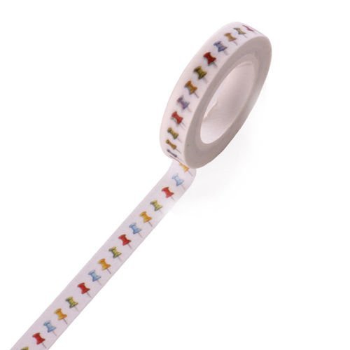 10m couleur broches papeterie washi masking décoratif adhésif collant planificateur de la bande de p sku-41590