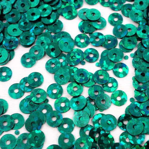 20g métallique vert émeraude glitter sparkle plate ronde paillettes confettis à coudre sur la broche sku-42018