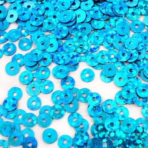 20g métallisé bleu turquoise glitter sparkle plate ronde paillettes confettis à coudre sur la broche sku-42020