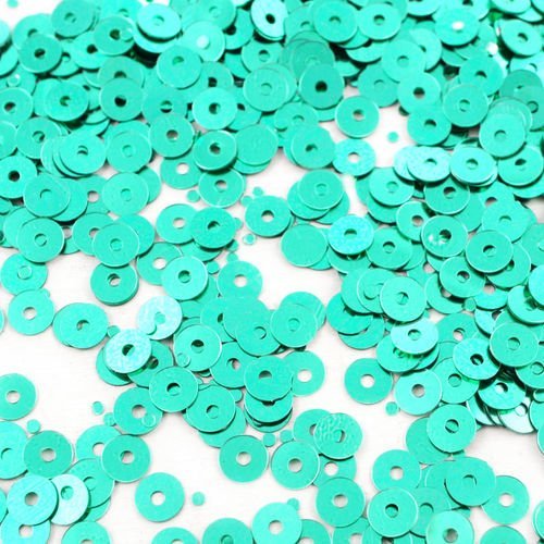 20g métallisé turquoise vert rond plat paillettes confettis à coudre sur la broche de la broderie 4m sku-42025