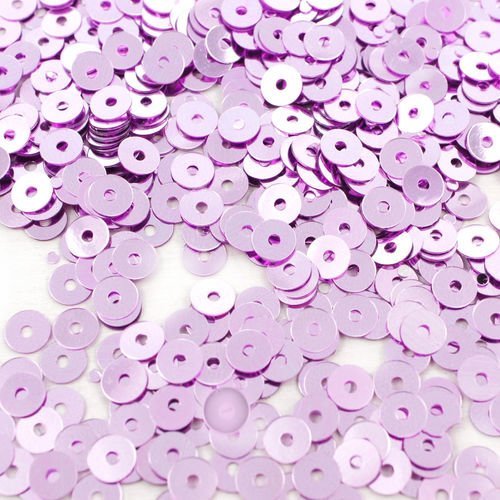 20g métallisé violet clair rond plat paillettes confettis à coudre sur la broche de la broderie 4mm  sku-42032