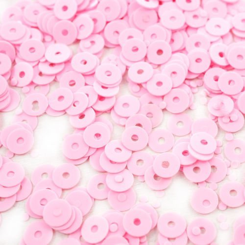 20g opaque rose rond plat paillettes confettis à coudre sur la broche de la broderie 4mm trou 1mm sku-42049