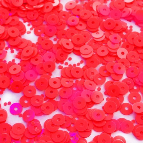 20g opaque rose fushia uv néon rond plat paillettes confettis à coudre sur la broche de la broderie  sku-42051