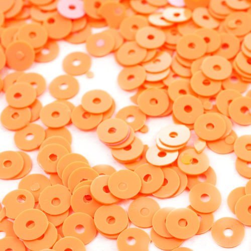 20g opaque orange foncé rond plat paillettes confettis à coudre sur la broche de la broderie 4mm tro sku-42052