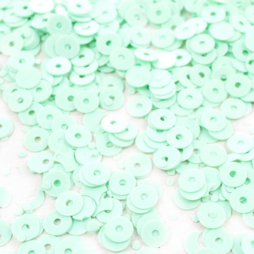 20g opaque turquoise vert rond plat paillettes confettis à coudre sur la broche de la broderie 4mm t sku-42054