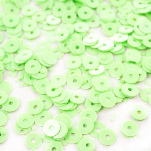 20g opaque bébé vert rond plat paillettes confettis à coudre sur la broche de la broderie 4mm trou 1 sku-42057