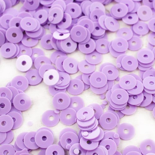 20g opaque violet rond plat paillettes confettis à coudre sur la broche de la broderie 4mm trou 1mm sku-42061