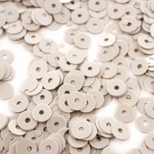 20g opaque gris rond plat paillettes confettis à coudre sur la broche de la broderie 4mm trou 1mm sku-42066