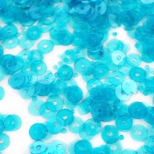 20g turquoise bleu rond plat paillettes confettis à coudre sur la broche de la broderie 4mm trou 1mm sku-42082