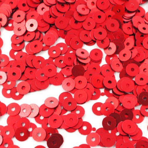 20g mat métallisé rouge rond plat paillettes confettis à coudre sur la broche de la broderie 4mm tro sku-42103
