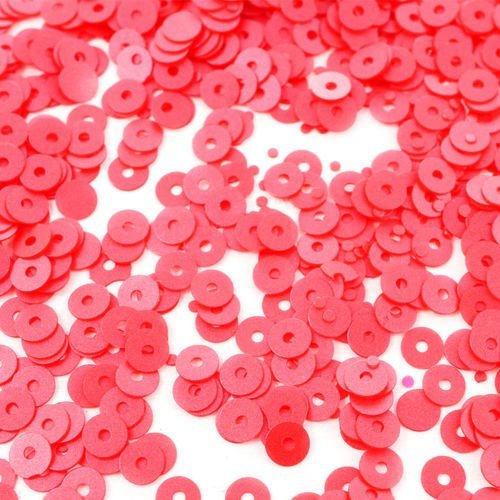 20g mat lumière rouge rond plat paillettes confettis à coudre sur la broche de la broderie 4mm trou  sku-42104