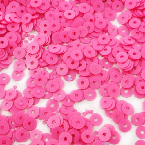 20g mat rose rond plat paillettes confettis à coudre sur la broche de la broderie 4mm trou 1mm sku-42105