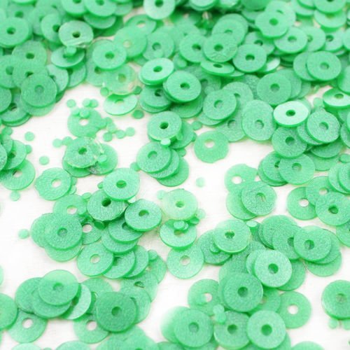 20g mat vert rond plat paillettes confettis à coudre sur la broche de la broderie 4mm trou 1mm sku-42109