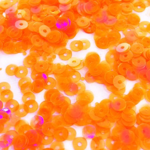 20g clair orange rond plat paillettes confettis à coudre sur la broche de la broderie 4mm trou 1mm sku-42068