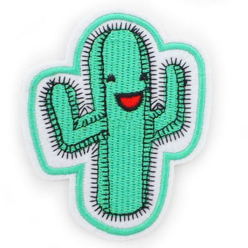 1pc heureux de cactus tissu cousu brodé à coudre appliques le patch de bricolage art cadeau costume  sku-41618