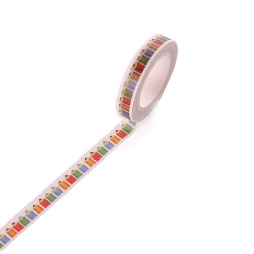 10m rouleau de crayons à l'école de la ligne de l'ornement washi masking décoratif adhésif collant p sku-41587