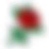 1pc rose rouge fleur cousu brodé à coudre appliques le patch de bricolage art cadeau costume de badg sku-41625