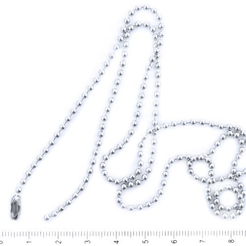 2pcs en acier inoxydable collier de boule de la chaîne tchèque métal conclusions largeur 2.5 mm long sku-41704