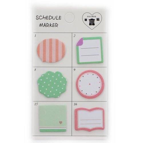 90pcs rose vert japonais agenda planificateur d'horaire marqueur memo pad sticky notes rappels signe sku-41606