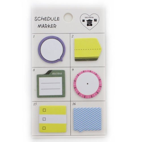 90pcs vert rose bleu japonais agenda planificateur d'horaire marqueur memo pad sticky notes rappels  sku-41607
