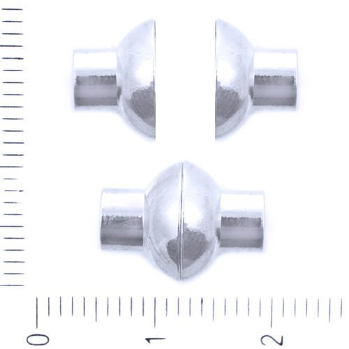 4 pièces (2 ensembles) antique argent platine couleur plaqué cordon fin fermoir magnétique bijoux co sku-41953