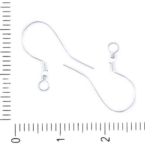 2pcs 925 argent sterling boucles d'oreilles crochets earwire français de fil tchèque métal conclusio sku-41789