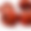2pcs orange brun grand rond rondelle bobo céramique de porcelaine émail perles 14 mm - 16mm x 18mm - sku-42144