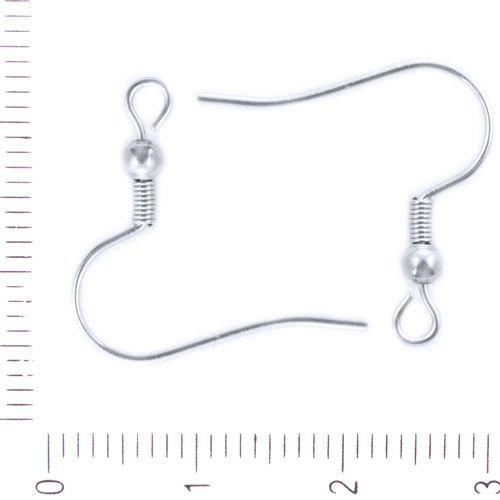 12pcs acier inoxydable boucles d'oreilles crochets earwire français de fil tchèque métal conclusions sku-41790