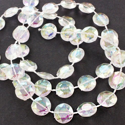 2m ab en plastique acrylique de diamant de bling de la pendaison de cristal à facettes perles de la  sku-41883