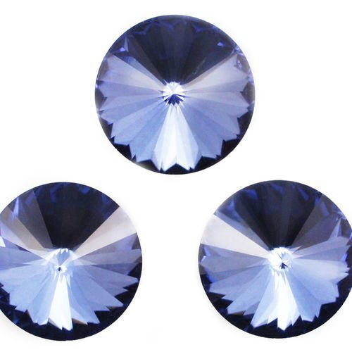 4pcs bleu ciel argent de la moitié izabaro rivoli cristaux de verre tchèque pierre chatons strass 14 sku-42158