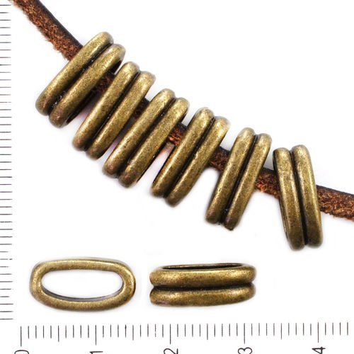 8pcs bronze antique ton reliant le connecteur grand trou européen bracelet conseils tchèque métal co sku-41756