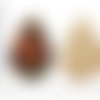 2pcs oeil de plume de paon décalque latéral simple de couleur d'or imprimé en forme de larme plat pe sku-41772