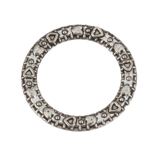 10pcs couleur argent antique rond donut en métal reliant l'anneau pendentif charms perles tchèque co sku-42295
