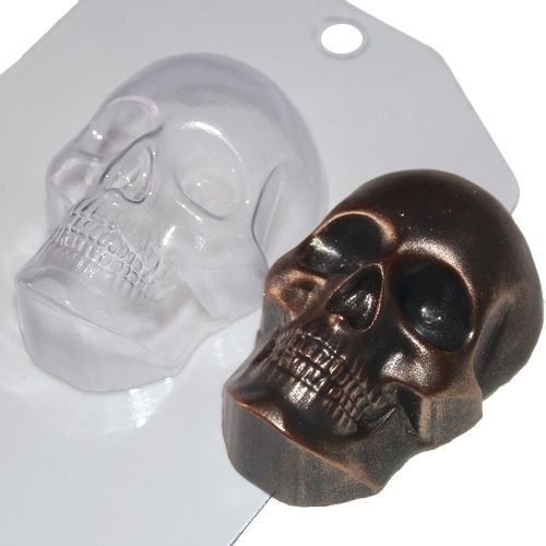 1pc crâne gothique halloween effrayant en plastique fabrication de savon moule 72x42x30mm sku-42913