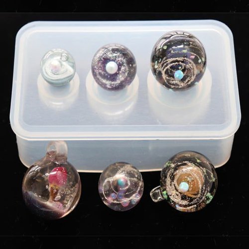 1pc 3 perles rondes moule en silicone de réglage du support pour la fabrication de bijoux époxy rési sku-42198