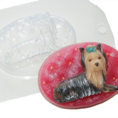 1pc yorkshire terrier chien animal en plastique fabrication de savon moule 90x64x28mm sku-42842