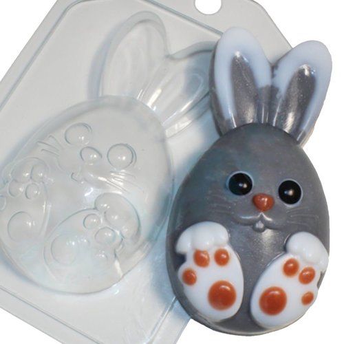 1pc bunny lièvre de pâques des œufs d'animaux en plastique fabrication de savon moule 108x58x26mm sku-42866