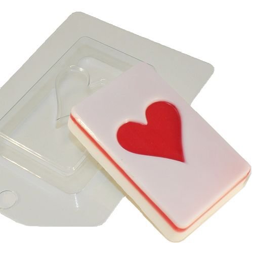 1pc de jouer la carte de cœur joueur chanceux cadeaux saint-valentin rectangle en plastique fabricat sku-42869