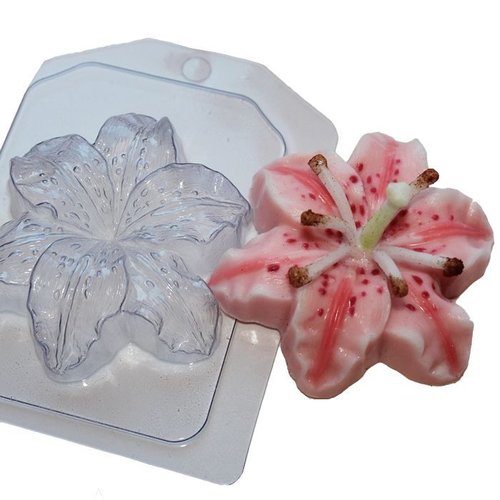 1pc fleur de lys en plastique fabrication de savon moule 94x85x25mm sku-42875