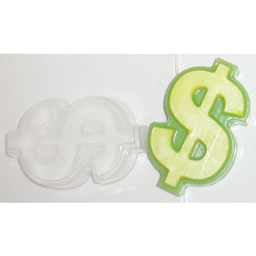 1pc signe de dollar de l'argent de plastique de fabrication de savon moule 84x54x23mm sku-42885