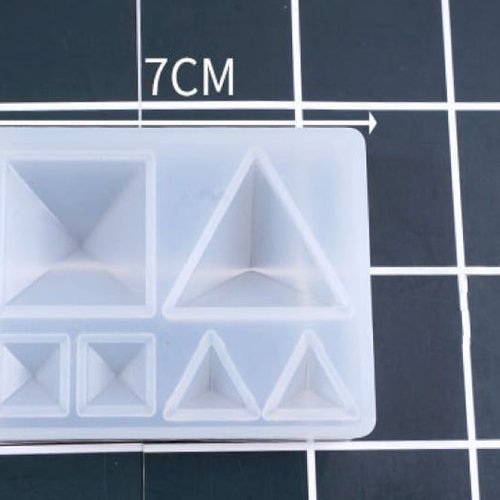 1pc triangles pyramide carrés moule en silicone de réglage du support pour la fabrication de bijoux  sku-42197