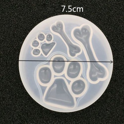 1pc chien pattes os moule en silicone de réglage du support pour la fabrication de bijoux époxy rési sku-42203
