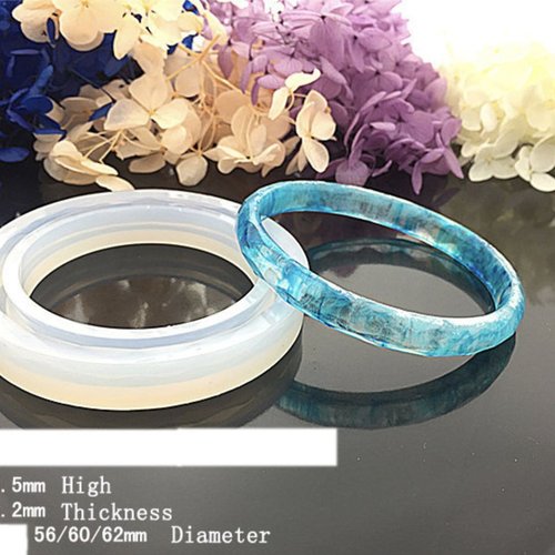 1pc mince bracelet de silicone de moule de réglage du support pour la fabrication de bijoux époxy ré sku-42201