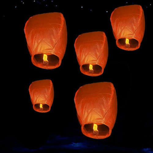 1pc orange papier souhait de la lanterne vol chinoise ciel lampe flottante partie de mariage anniver sku-42466