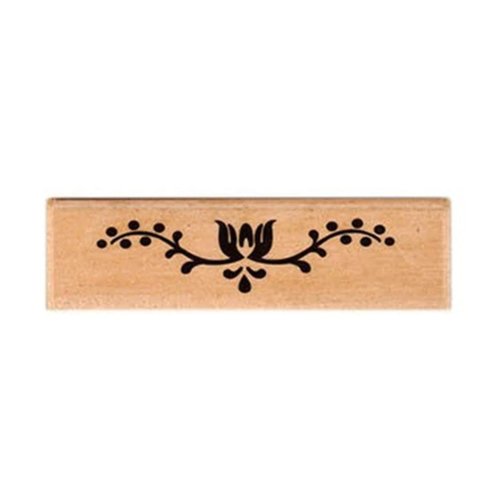 1pc naturel tulipe fleur ornement rectangle en bois timbre en caoutchouc pour le bricolage scrapbook sku-42469