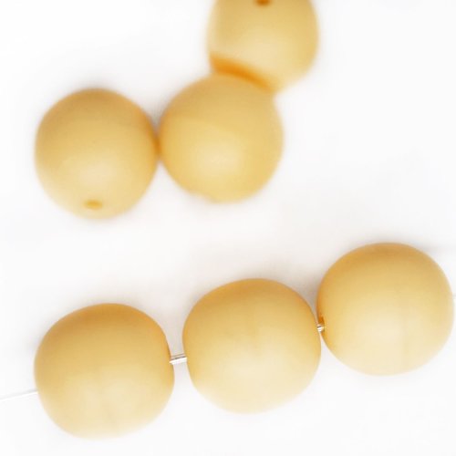 20pcs mat beige marron ivoire opaque ronde druk entretoise de semences de verre tchèque perles de 8m sku-42720