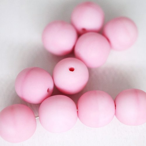 20pcs mat rose opaque dépoli ronde druk entretoise de semences de verre tchèque perles de 8mm sku-42719